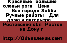 Красивые  большие оленьи рога › Цена ­ 3 000 - Все города Хобби. Ручные работы » Для дома и интерьера   . Ростовская обл.,Ростов-на-Дону г.